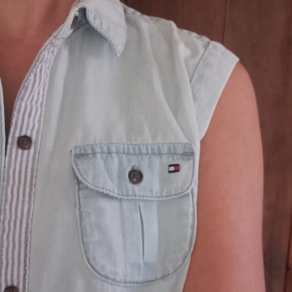 Light denim Tommy Hilfiger button-up dress